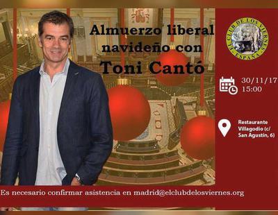 Toni Cantó (Ciudadanos) irá a un almuerzo navideño de una entidad homófoba y extremista