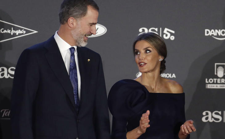 Felipe y Letizia durante la gala de As