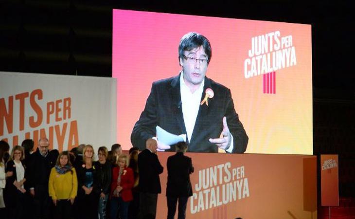 Puigdemont ya ha realizado varios discursos a través de videoconferencia