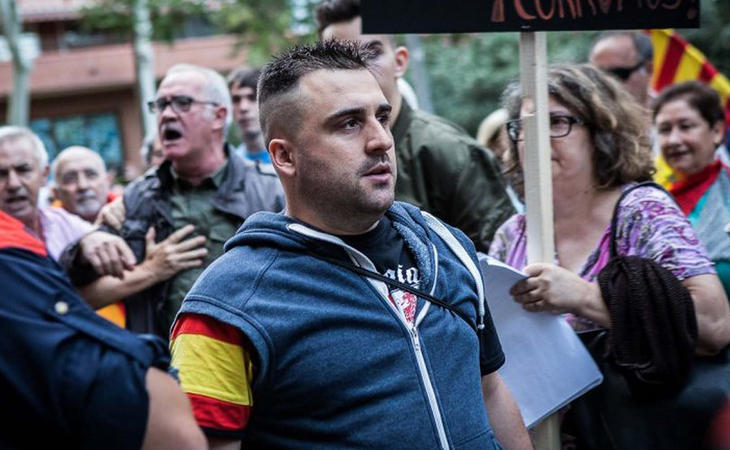 Juan Marín, en una manifestación convocada por Democracia Nacional (Público)