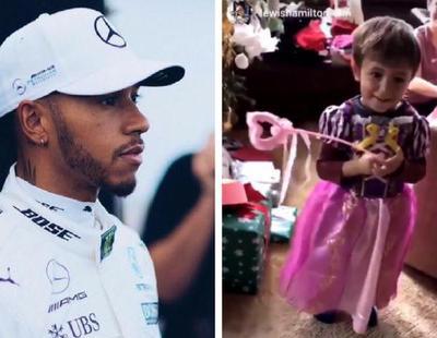 Hamilton muestra su cara más homófoba en Instagram: "Los niños no se visten de princesas"