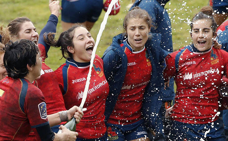 Las chicas de la selección femenina de rugby