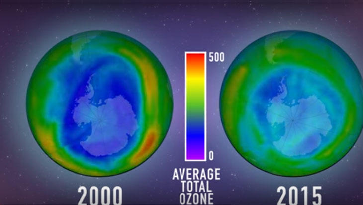 El agujero de la capa de ozono va reduciendose año a año