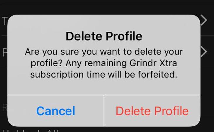 Borrar el perfil no implica que nuestra información desaparezca de los servidores de Grindr