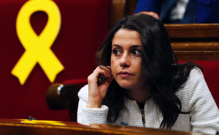 Inés Arrimadas (C's) durante la votación de la Mesa del Parlament