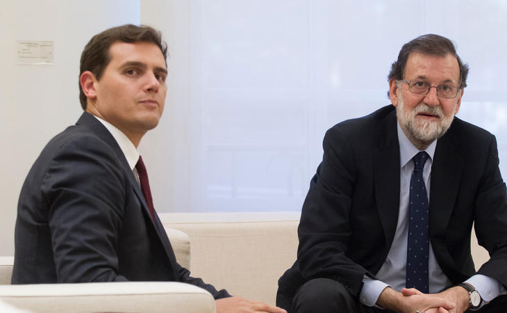 Albert Rivera (Cs) y Mariano Rajoy (PP)