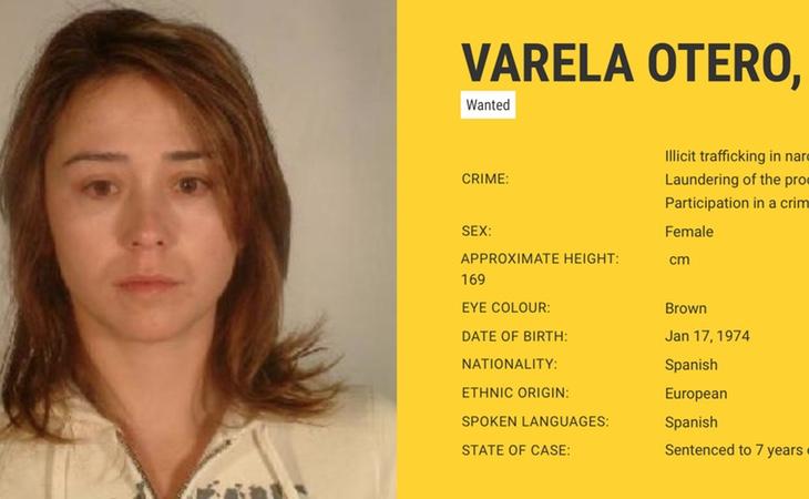 La ficha de Tania Varela en la Europol