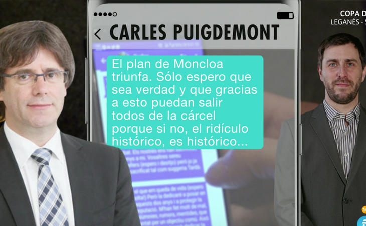 Los mensajes entre Puigdemont y Toni Comín