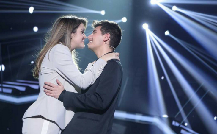 Alfred y Amaia en su actuación en la gala de Eurovisión