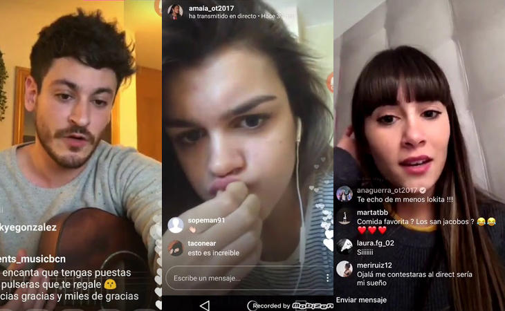 Los concursantes de 'OT 2017' continúan con los directos a través de las redes sociales