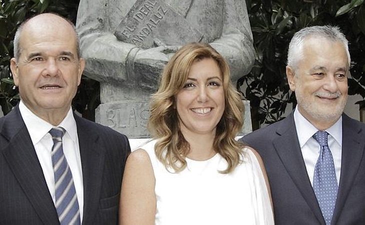 Susana Díaz siempre ha contado con el apoyo de Chaves y Griñán