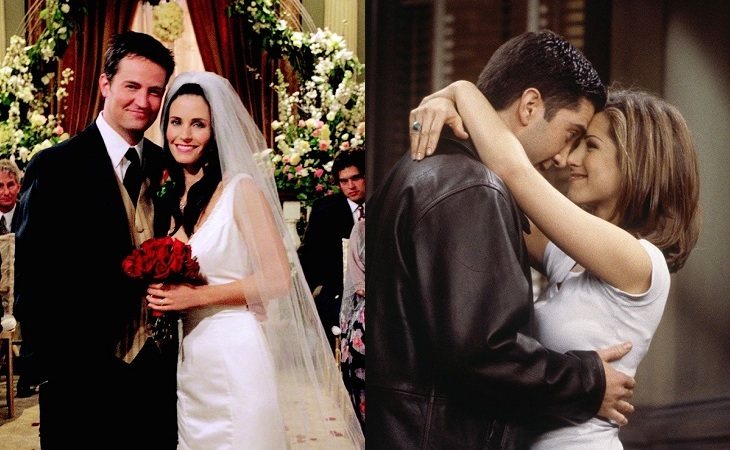 Mónica y Chandler y Ross y Rachel fueron dos historias de amor completamente diferentes en 'Friends'