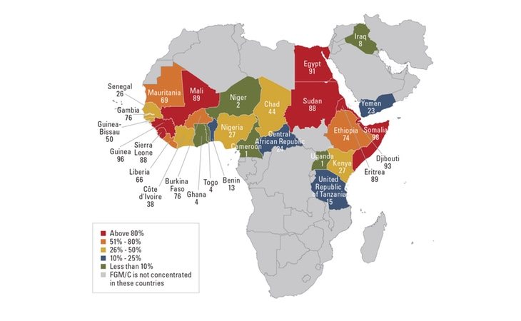 Mutilación genital en África según Unicef