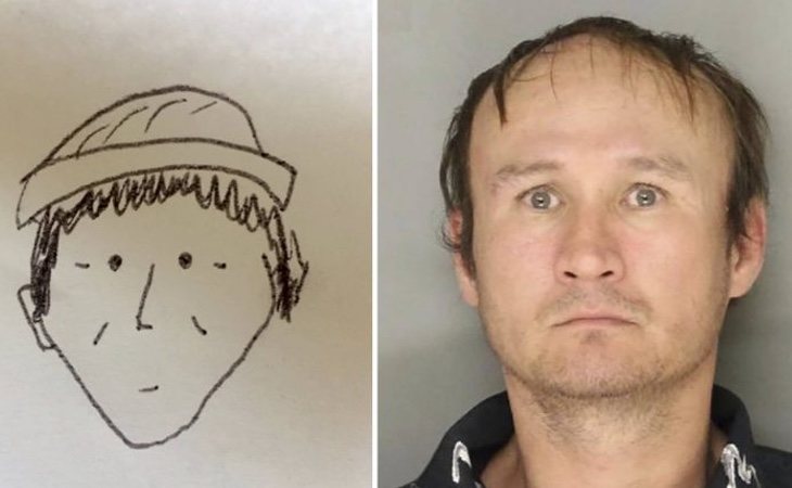 El dibujo, que parece hecho por un niño de corta edad, ha sido suficiente para identificar al sospechoso
