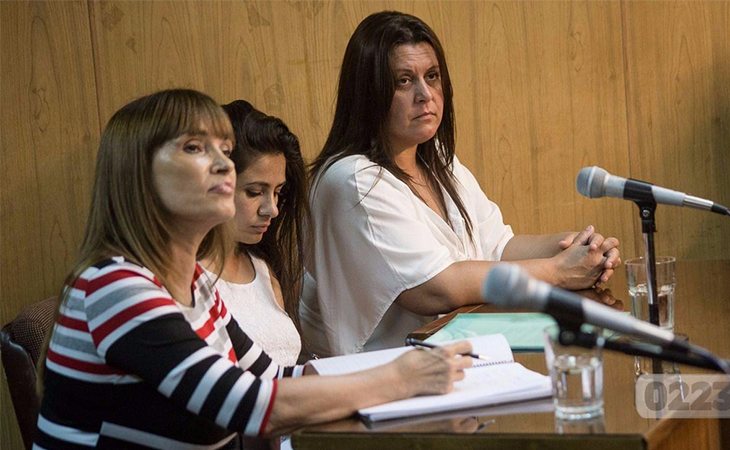 Analía Schwartz durante su juicio