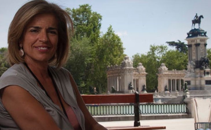 Ana Botella, durante una visita al parque madrileño del Retiro