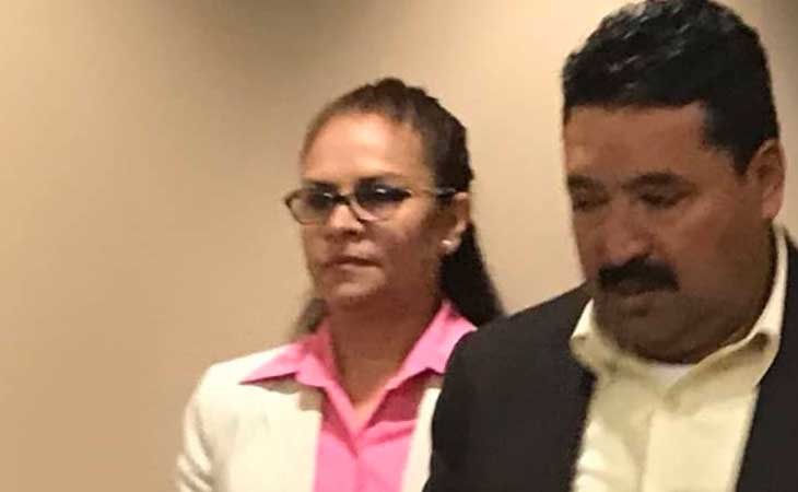 Aracely Meza durante el juicio