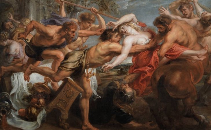 El rapto de Hipodamía de Rubens