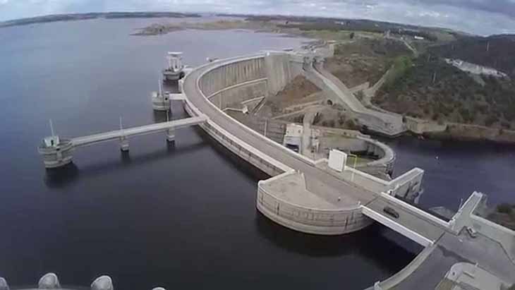 El pantano de Alqueva es una de las fuentes de energía hidroeléctrica