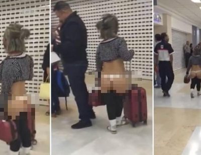Graban a una mujer paseándose en tanga por todo el aeropuerto y la Policía actúa contra ella