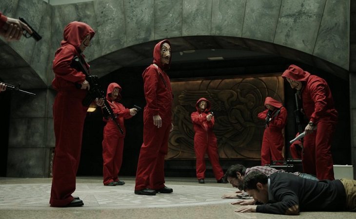 Una de las escenas de 'La casa de papel'