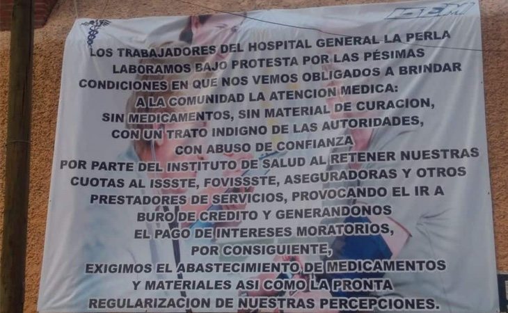 Los profesionales sanitarios del Hospital de la Perla hicieron saber a todo el mundo las condiciones en las que trabajan. /Foto: Juan Lázaro