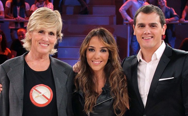 Mercedes Milá junto a Albert Rivera en 'El comecocos'