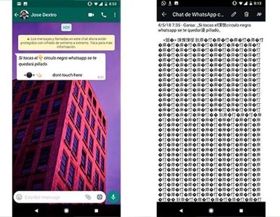 El nuevo círculo negro de WhatsApp que puede 'bloquear' tu móvil