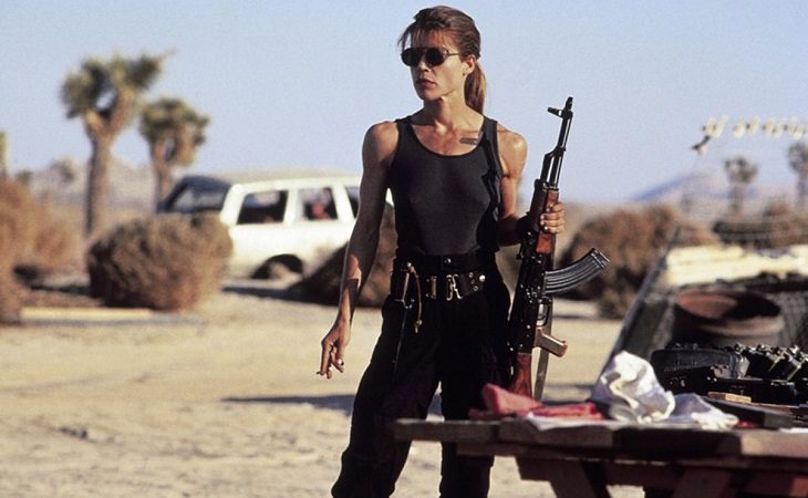 Linda Hamilton en 'Terminator 2: El juicio final'