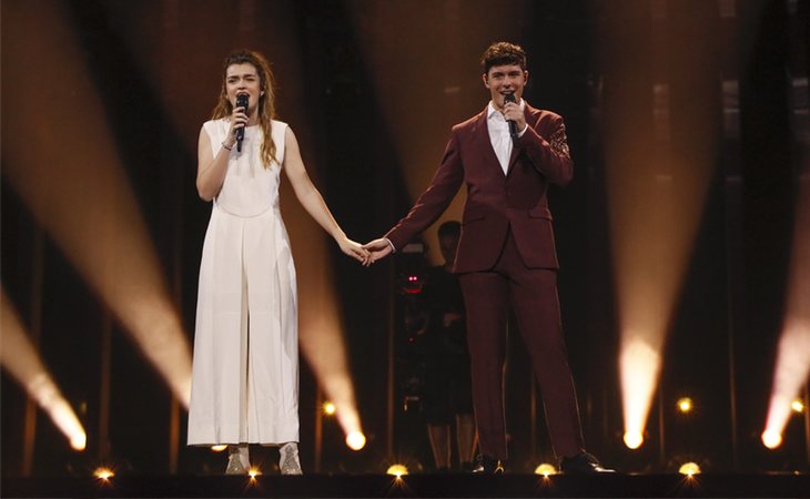 Amaia y Alfred durante el primer ensayo (Andres Putting -EBU)