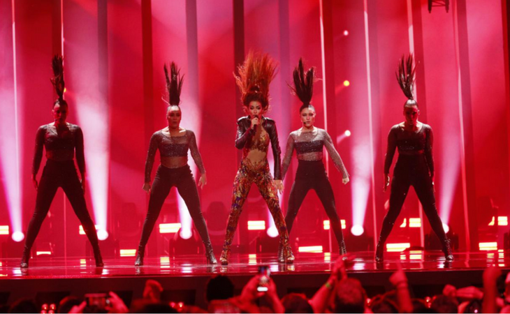 Eleni Foureira fue la protagonista de la noche