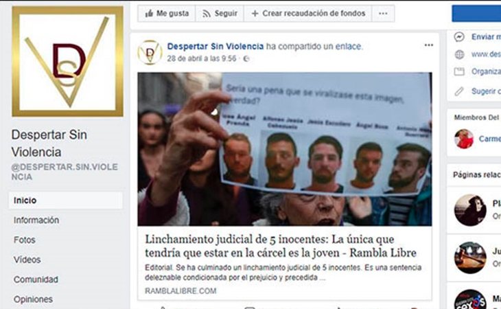 La organización culpa a la víctima de 'La Manada'