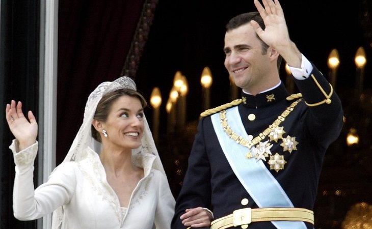 La Reina Letizia y el Rey Felipe el día de su boda