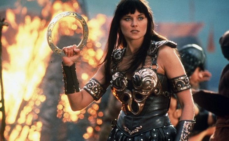 Lucy Lawless como Xena, la princesa guerrera