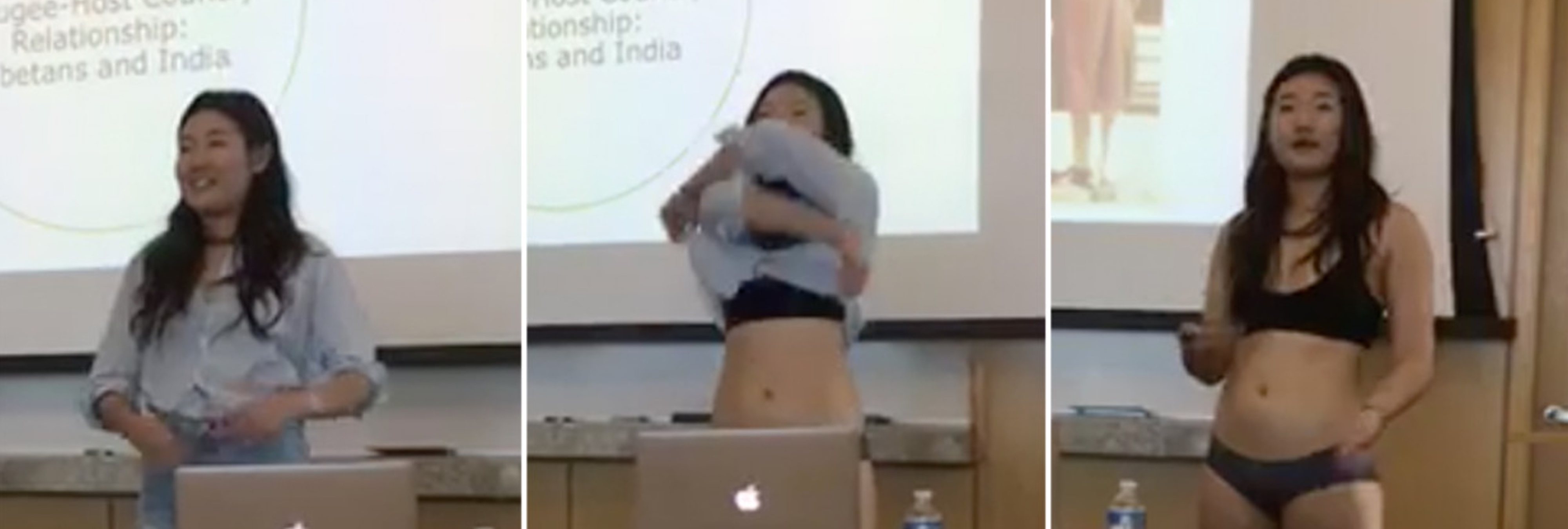Una estudiante se desnuda en su defensa de la tesis en protesta al machismo de una profesora