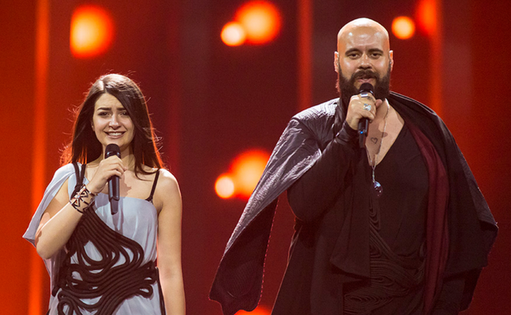 Lukic en la final de Eurovisión