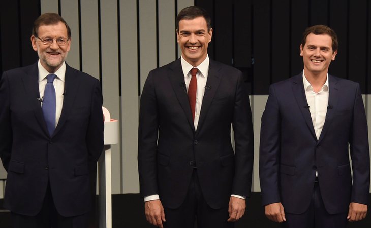 Mariano Rajoy, Pedro Sánchez y Albert Rivera