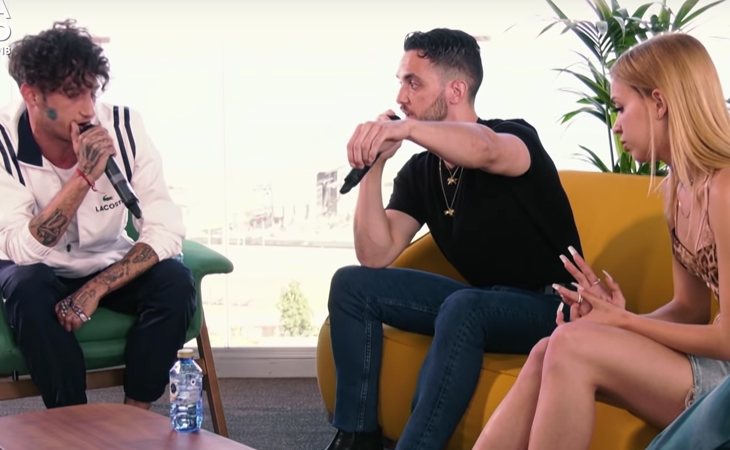 Yung Beef, C. Tangana y Bad Gyal durante su entrevista en el Primavera Sound