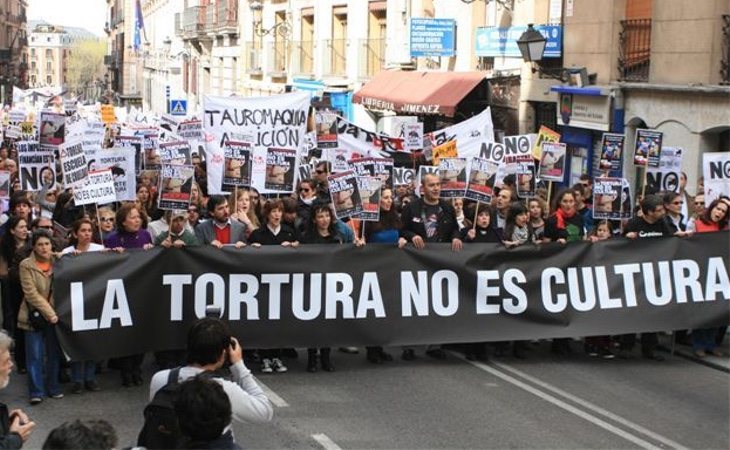 Manifestación contra la tauromaquia en Madrid