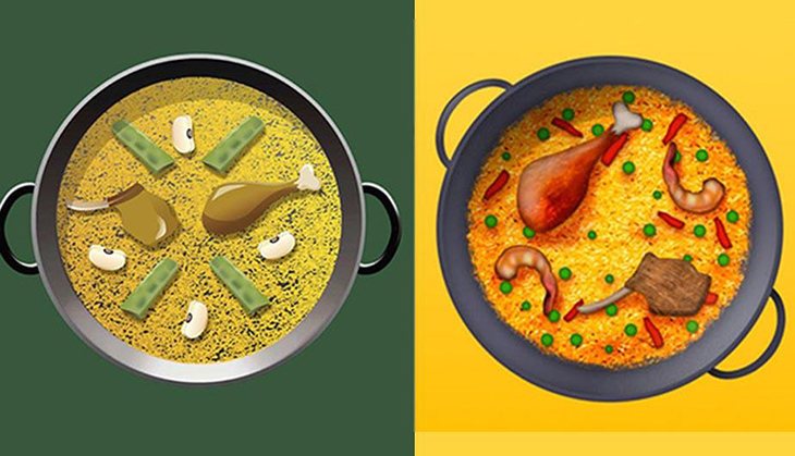 La paella logró tener su emoji respetando los ingredientes