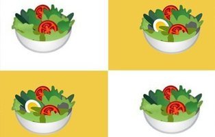 El emoji de la ensalada pierde su huevo duro
