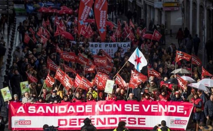 Durante estos años ha habido numerosas manifestaciones por la sanidad pública gallega