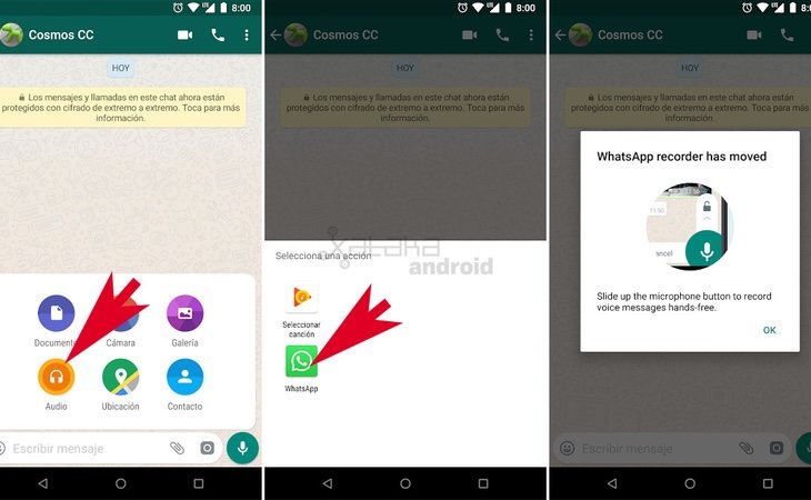 La grabadora de audio de WhatsApp no estará disponible en la próxima actualización