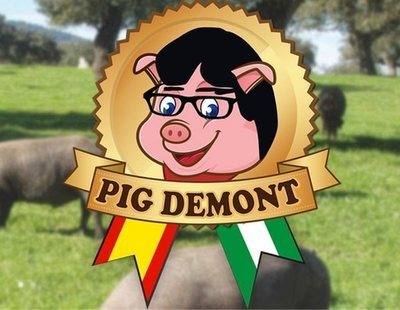 Puigdemont denuncia a la empresa 'Pig Demont' porque encuentra parecido con su rostro