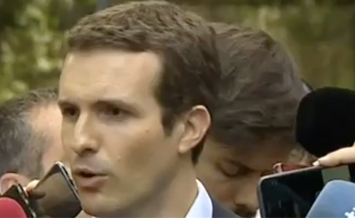 Pablo Casado ha presentado su candidatura en un encuentro con los medios