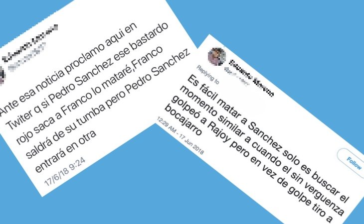 Algunos de los mensajes denunciados en las redes sociales