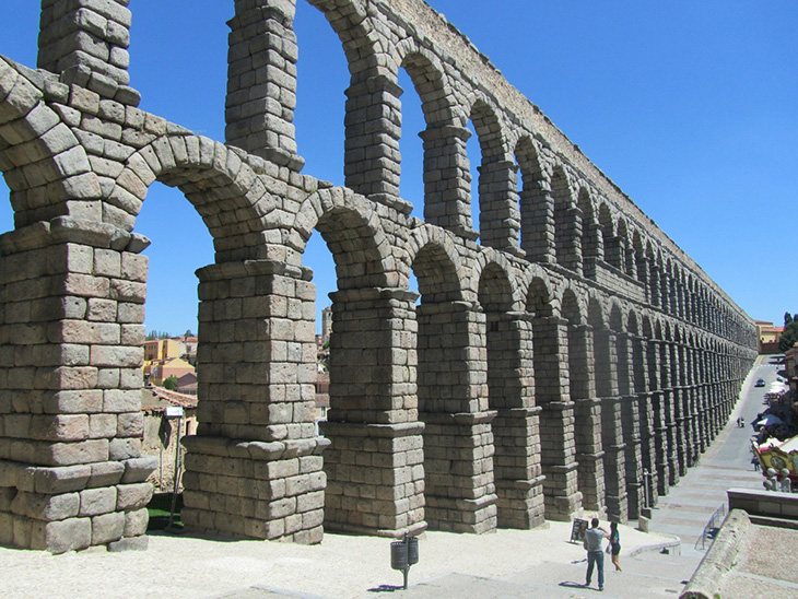 El acueducto de Segovia está declarado como Patrimonio de la Humanidad