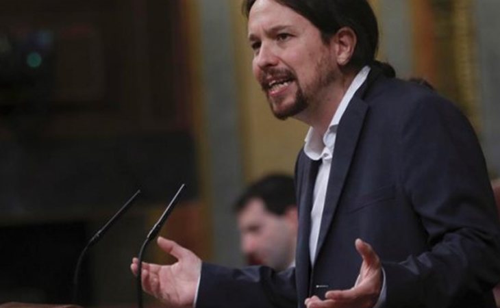 Pablo Iglesias durante su intervención