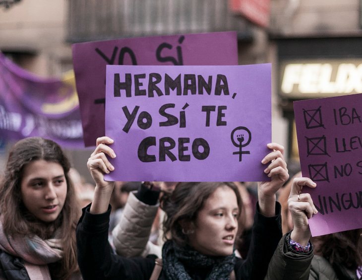 Manifestaciones en apoyo a la víctima