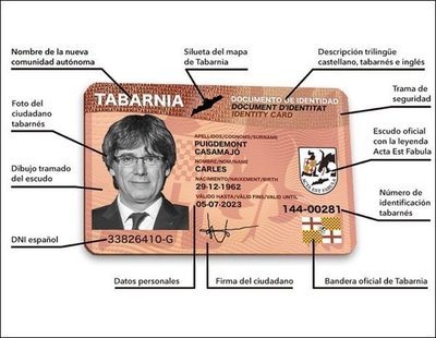 Tabarnia crea su propio documento de identidad que se puede adquirir por 25 euros